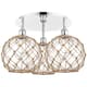 Option Polished Chrome / Clear Glass with Brown Rope