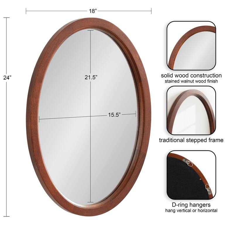 Kate and Laurel Hogan Oval Framed Wall Mirror