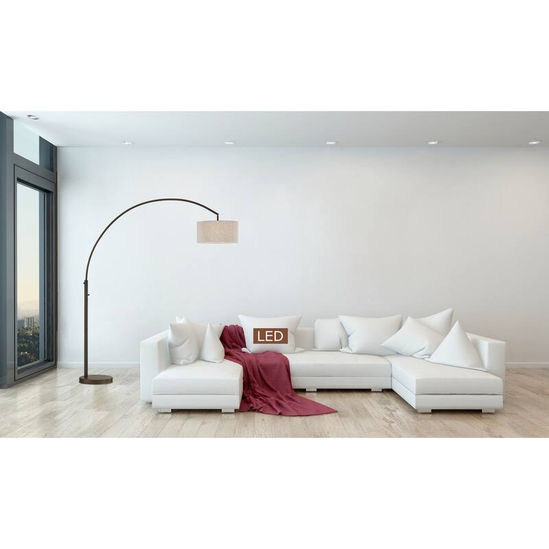 Artiva Elena Led Arch Floor Lamp, 80", Antique Bronze - Antique Bronze - Antique Bronze