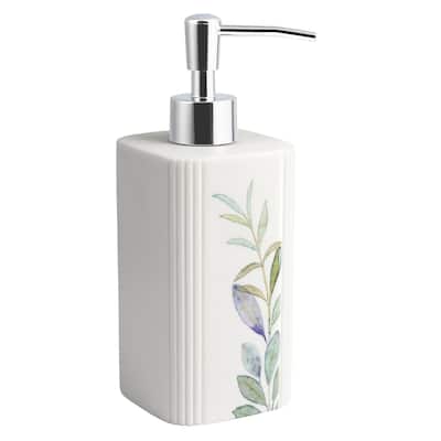 Botanical Lotion Pump - ble/green on white