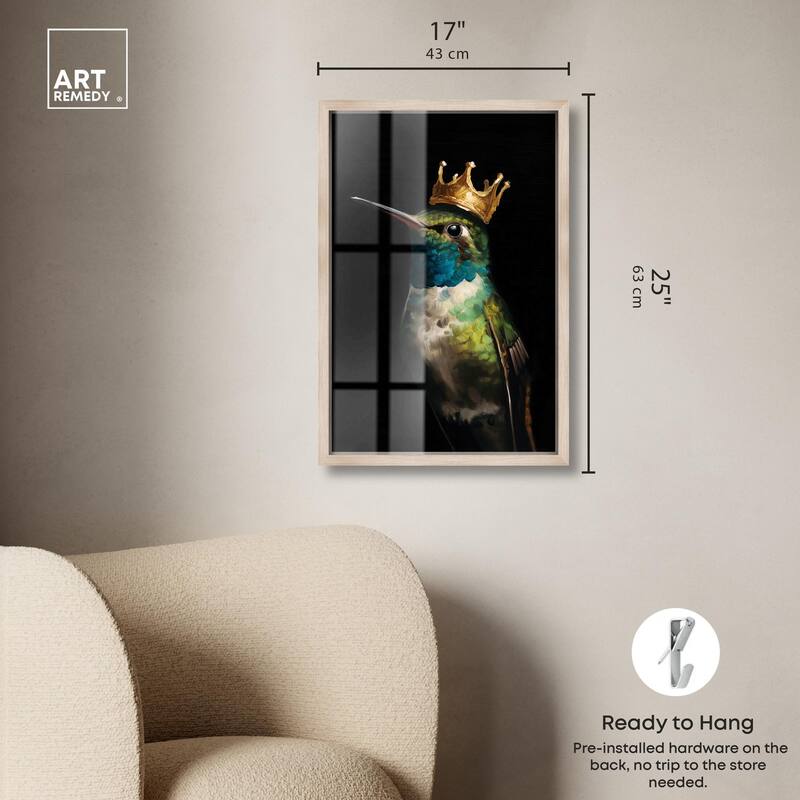 Crowned Azure Bird I Shadowbox by Art Remedy
