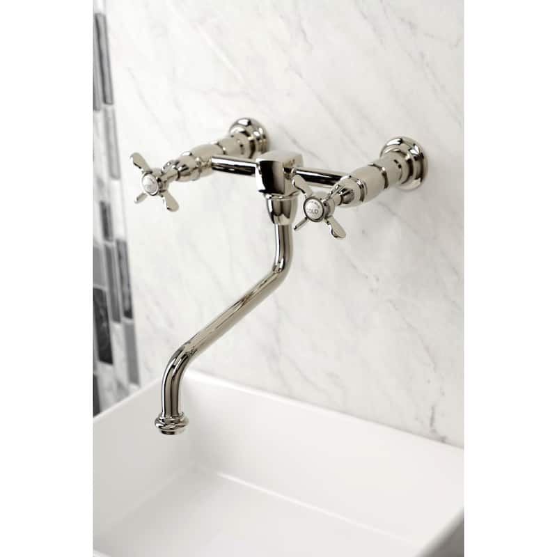 Kingston Brass Essex 1.2 GPM Wall Mounted Bridge Bathroom Faucet