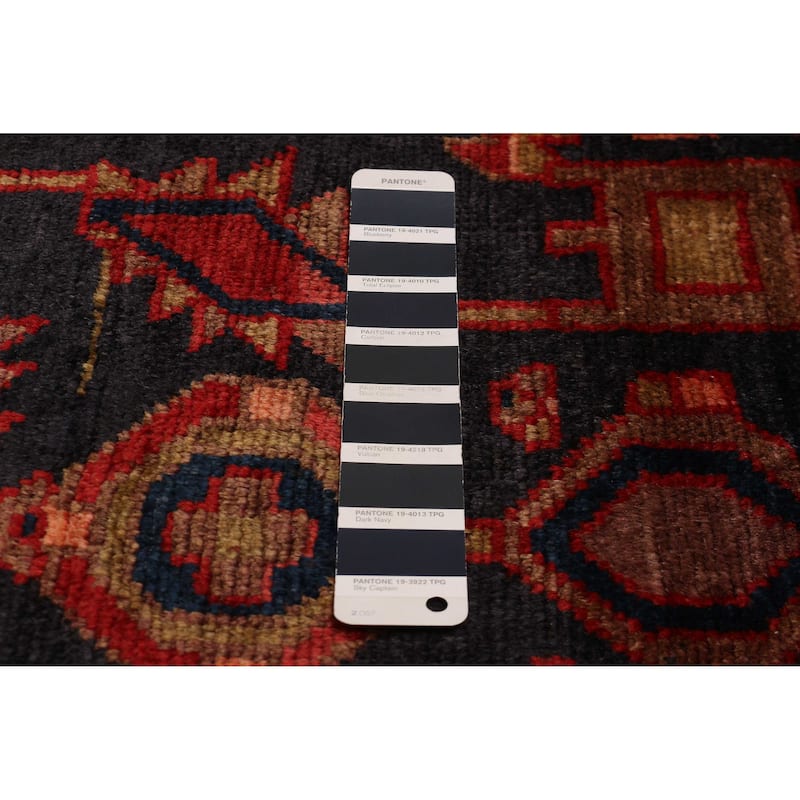 ECARPETGALLERY Hand-knotted Andelz Dark Navy Wool Rug - 3' 9" x 9' 9"