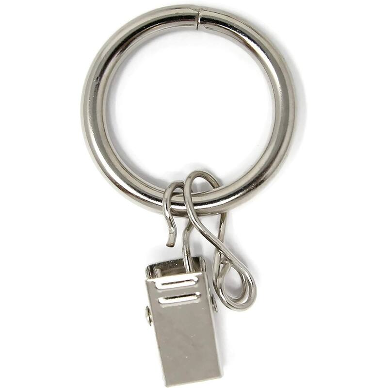 40PCS Solid Metal Window Drapery Curtain Panel Ring with Eyelet, 1" Inner Diameter, Fits Up to 3/4" Rod Multicolor