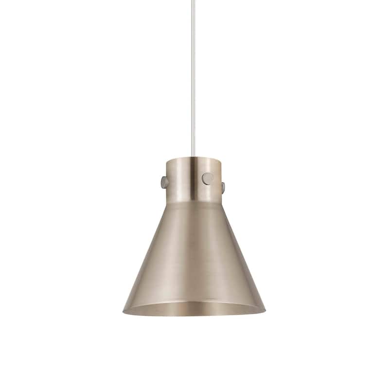 Innovations Lighting 410-1PM-11-10 Newton Cone Pendant Newton Cone 10" - Satin Nickel / Satin Nickel