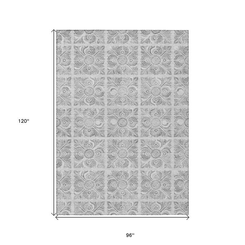 HomeRoots Medallion Transitional Rectangle Outdoor Rug