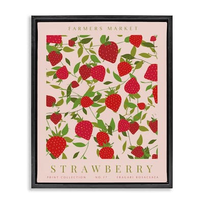 Stupell Strawberry Gallery Print Framed Floater Canvas Wall Art Design By Kamdon Kreations