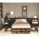 preview thumbnail 2 of 6, Queen Platform Bed Frame with 8 Spacious Storage Drawers, LED Headboard Featuring Charging Station with USB