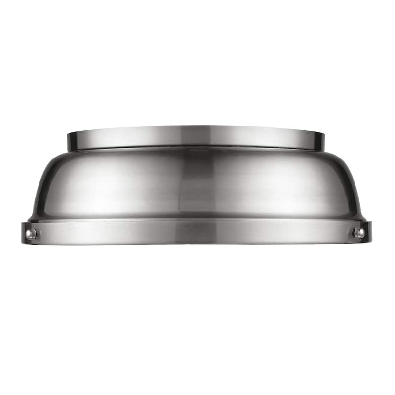 Yep by Golden Lighting Duncan 2-light Flush Mount in Pewter