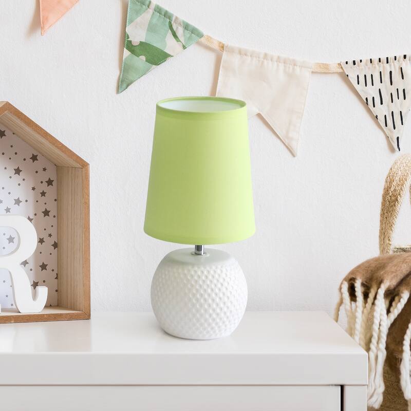 Simple Designs Studded Texture Ceramic Table Lamp, Blue - N/A