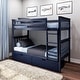 preview thumbnail 28 of 42, Max and Lily Twin Bunk Bed with Storage Drawers Blue