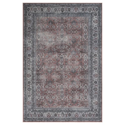 Alaska Machine-Washable Vintage Medallion Power-Loomed Area/Runner Rug