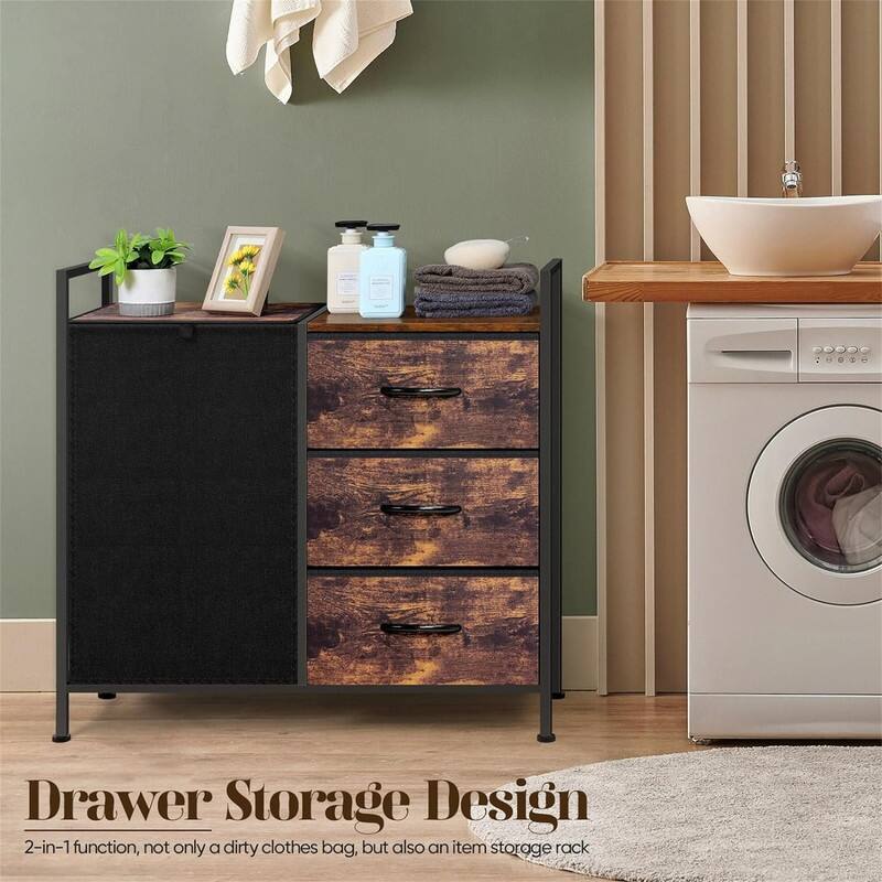 Laundry Sorter with 3 Cloth Drawer - 30.8"L x 11.3"W x 29.1"H