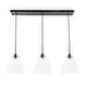 preview thumbnail 1 of 1, Elegant Lighting Frey 3 Light 43" Wide Linear Pendant Black