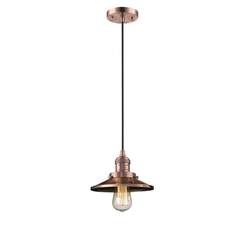 Innovations Lighting Railroad 8" Wide Mini Pendant - Cord Suspension
