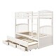preview thumbnail 17 of 35, Twin Bunk Bed with Trundle, Ladder, Safety Rail and 3 Drawers