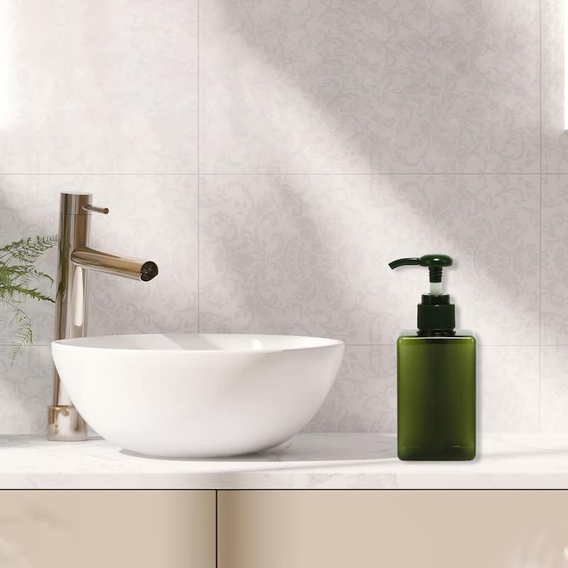 Square Simple Soap Pump Dispenser for Bathroom Laundry Rooms - Green - 150ml