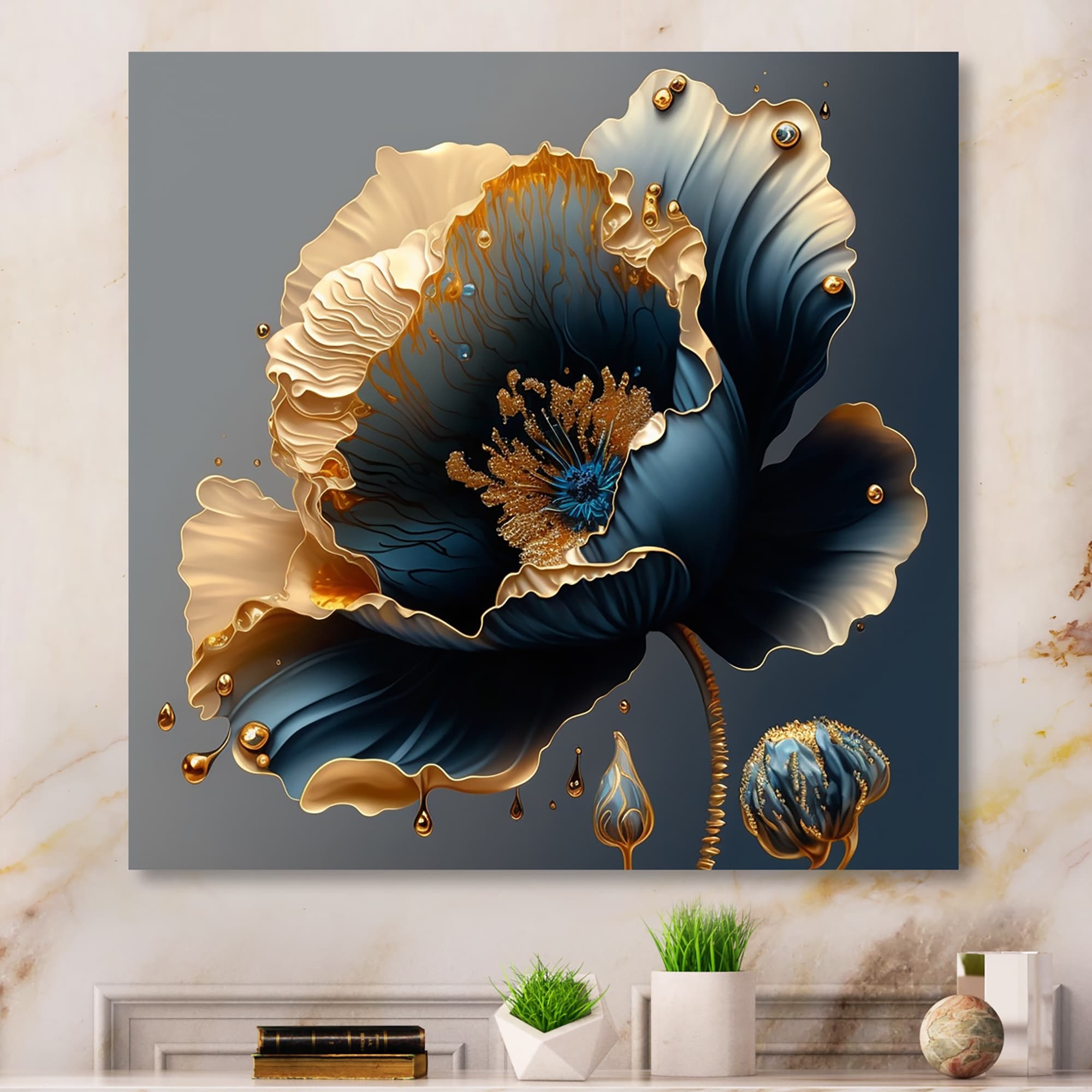 https://ak1.ostkcdn.com/images/products/is/images/direct/6f100a89112c7946a2434d7dc441dc3b9abecea5/Designart-%27Deep-Blue-And-Gold-Single-Flower-IV%27-Floral-%26-Botanical-Canvas-Wall-Art.jpg