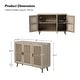 preview thumbnail 20 of 55, Filippo Traditional Rattan 3-Door Sideboard Cabinet by HULALA HOME