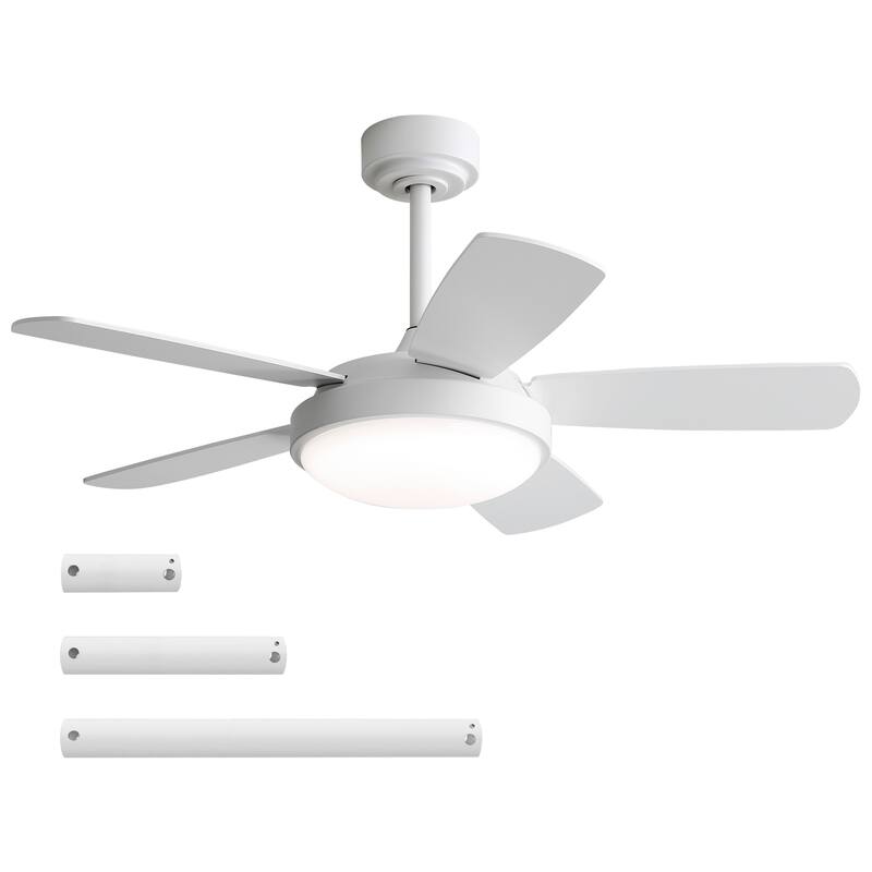 42 Inch Reversible Ceiling Fan / Dimmable Ceiling Fan Light Chandelier