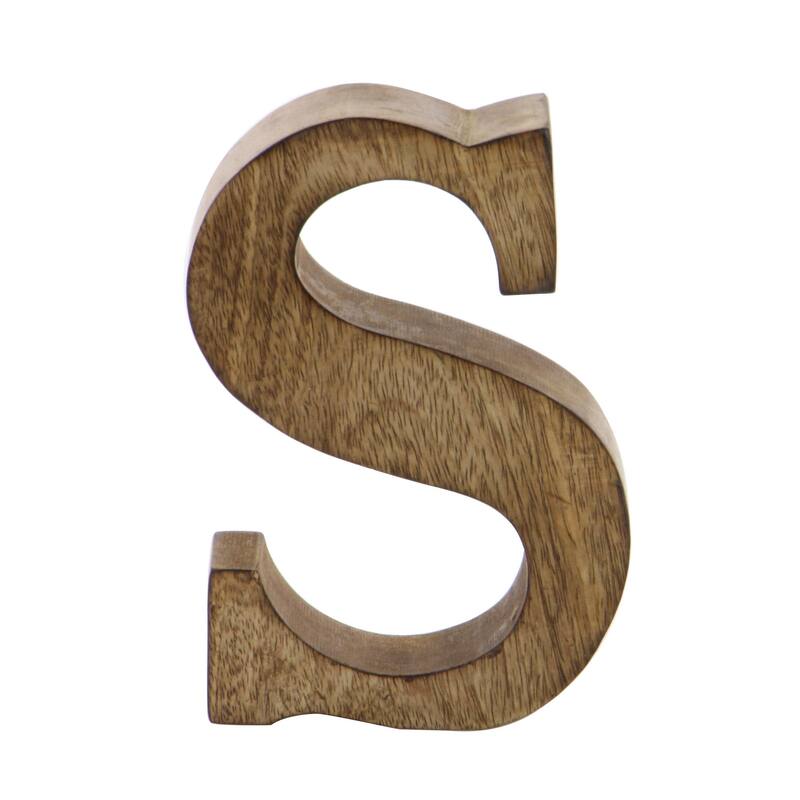 Mango Wood Decorative Sign - Set of 6 Brown - Roche River Decor