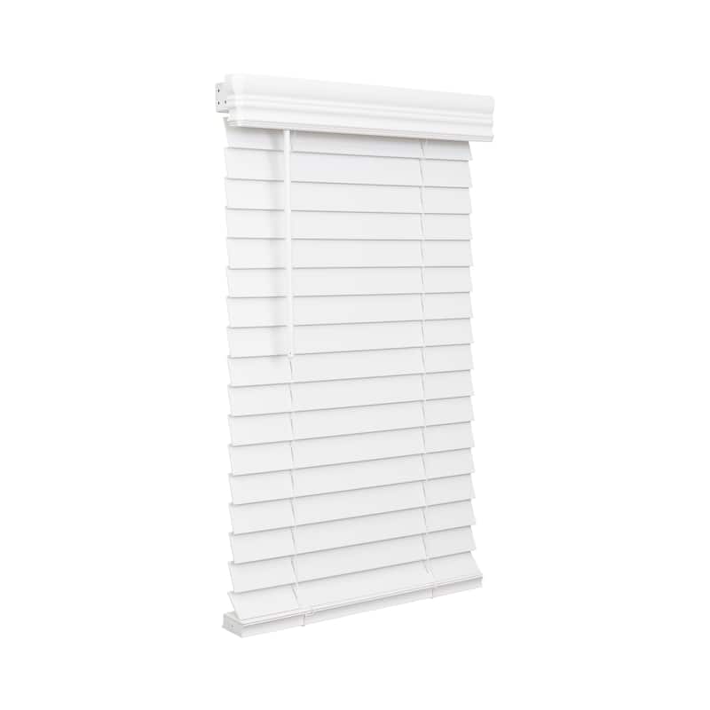 2" Cordless Faux Wood Blind - Bright White