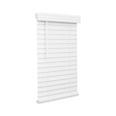 2" Cordless Faux Wood Blind - Bright White