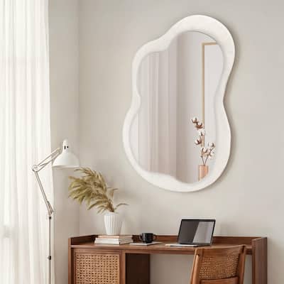 Velvet Asymmetrical Wall Mirror - 46x28 inches