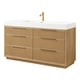 preview thumbnail 49 of 77, Hohhot Bath Vanity with Integrated Stone Sink Top without Mirror
