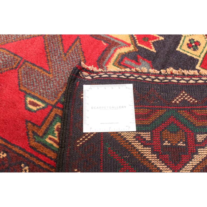 ECARPETGALLERY Hand-knotted Teimani Red Wool Rug - 3'10 x 6'8