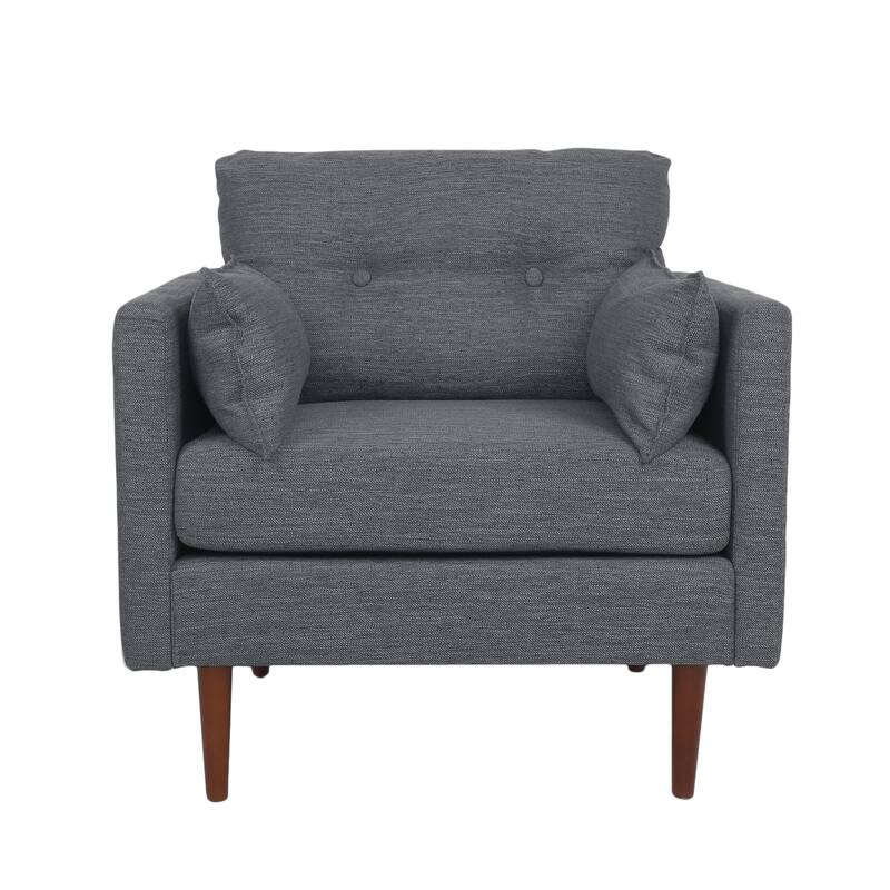 Roomfitters Modern Upholstered Accent Club Chair with Cushions, Mid-Century Supportive Lounge Seating