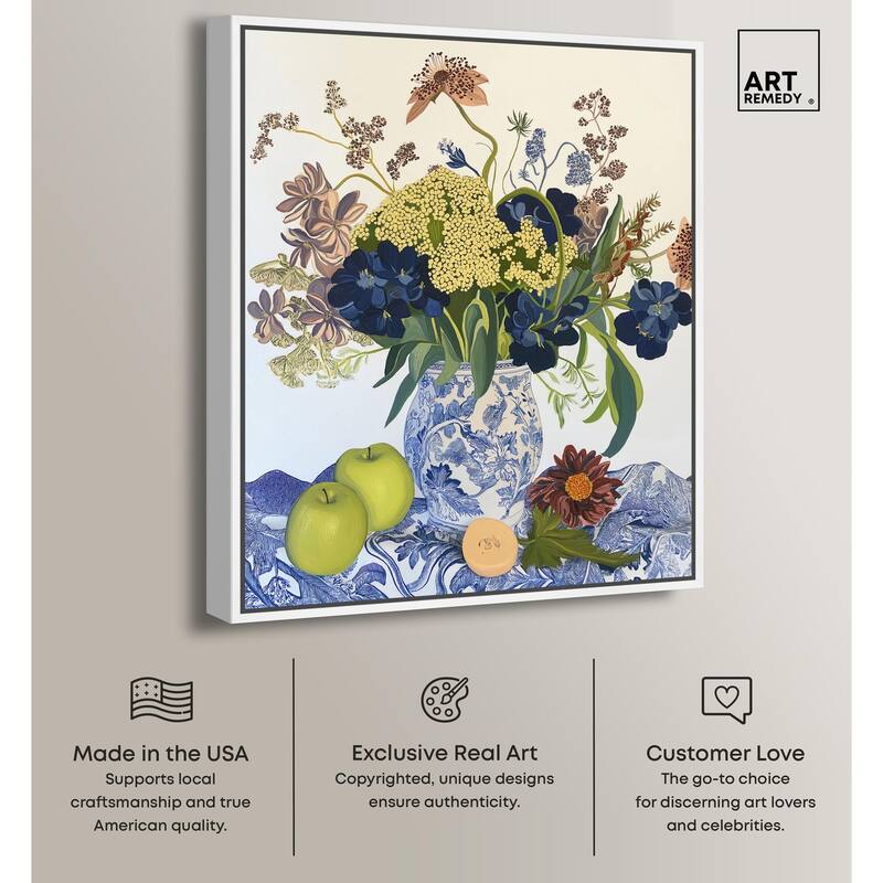 Flowers and Fruit Canvas by Art Remedy