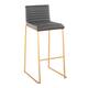 Option Grey Faux Leather/Gold Metal