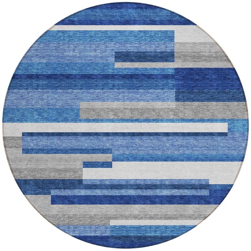 HomeRoots Striped Transitional Rectangle Outdoor Rug