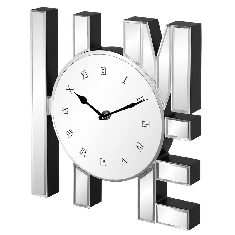 Art Letters Mirrored Wall Clock