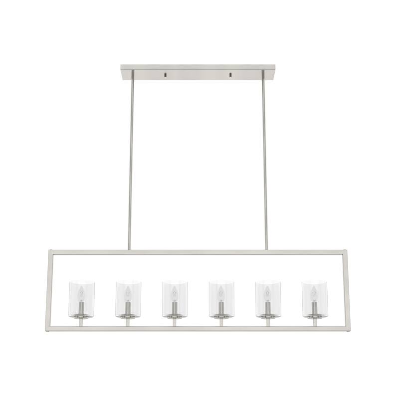 Hunter Kerrison Geometric Pendant - Seeded Glass - Square or Linear - Dining Room, Entry, Island - Contemporary, Industrial