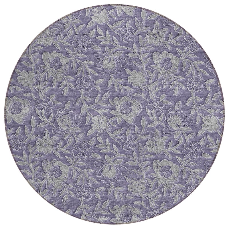 HomeRoots Floral Transitional Rectangle Outdoor Rug