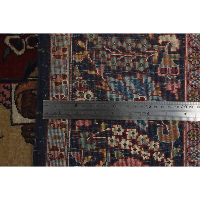 Hand Knotted Oriental 100% Wool Carpet Traditional Medallion Red Kashan Area Rug - 6' 10'' X 4' 6''