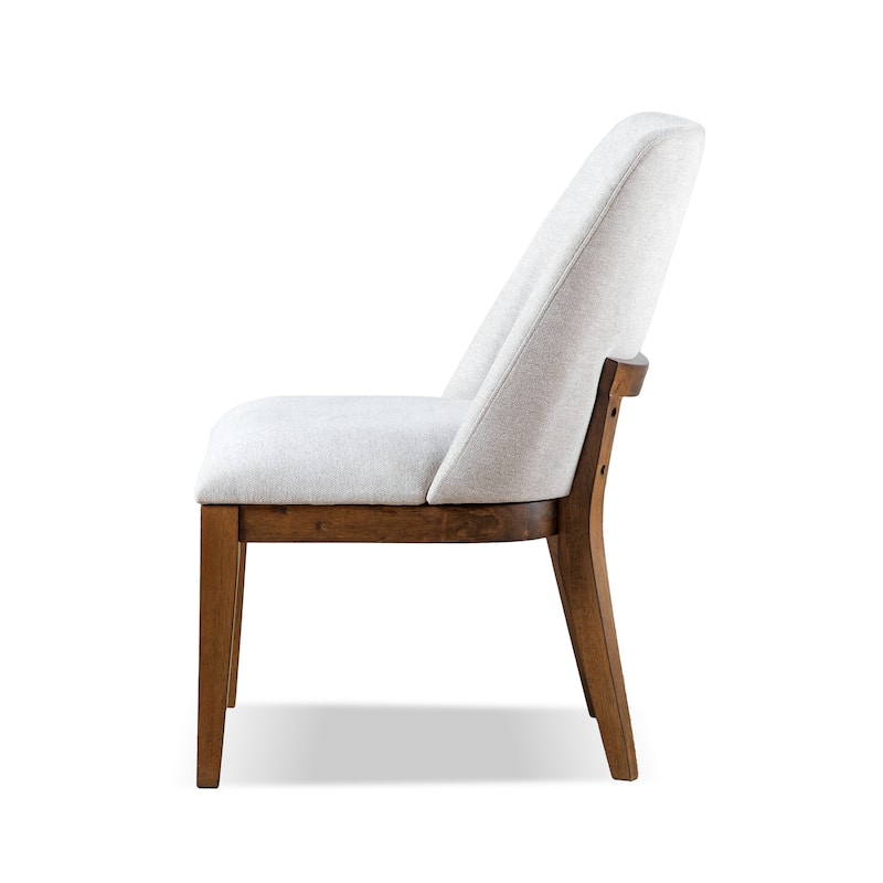 Furniture of America Leopold Rounded Solid Wood Dining Chairs (Set of 2)