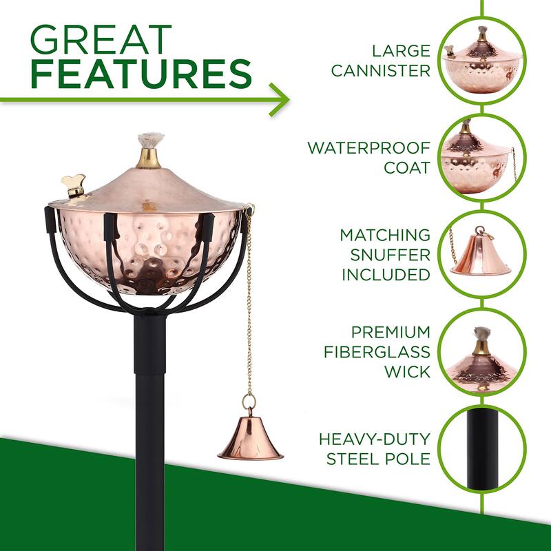 Maui Tiki Style Torch with 54" Pole
