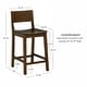 preview thumbnail 20 of 36, Linon Dahlia Wood 24-Inch Armless Counter Stool (Set of 2)
