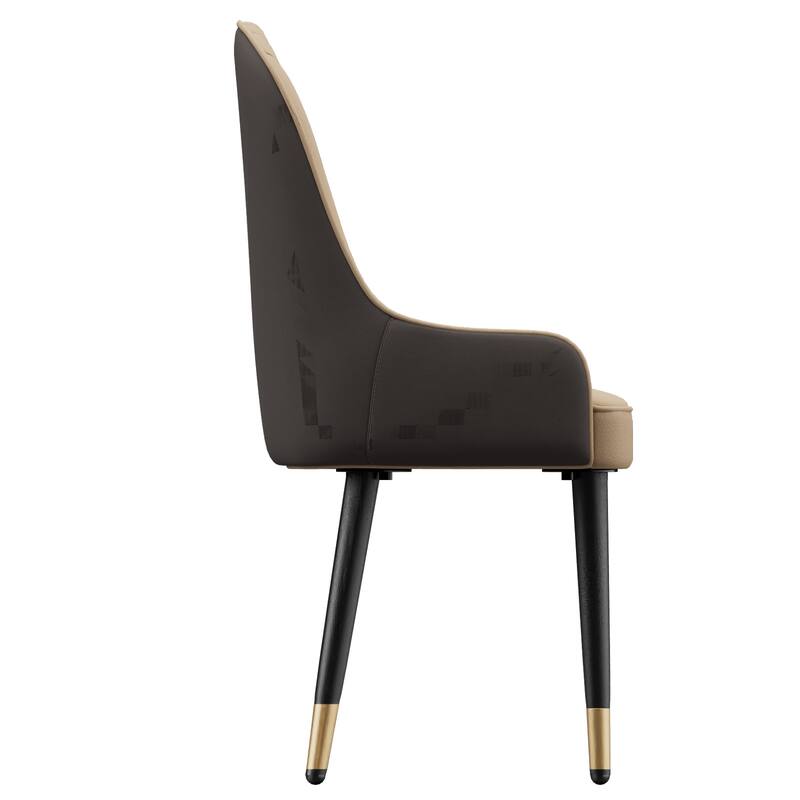 Microfiber Silicone Leather Upholstered Dining Chairs (Set of 2)