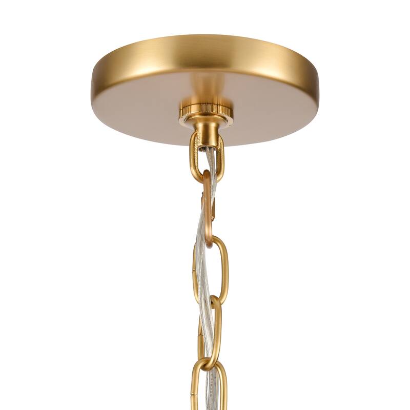 Elk Home Abaca Brushed Gold Finish 6 Light Chandelier