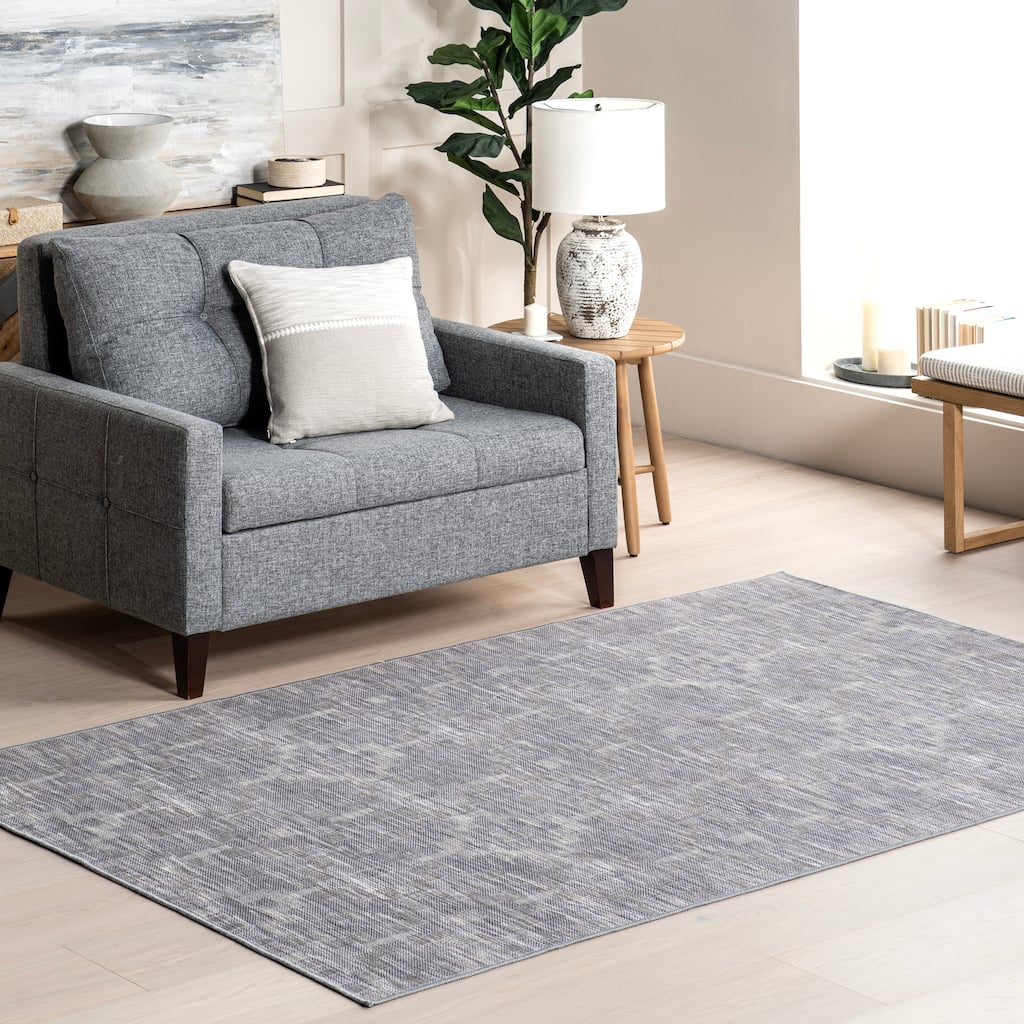 Nuloom Elia SpinClean Casual Geometric Machine Washable Area Rug