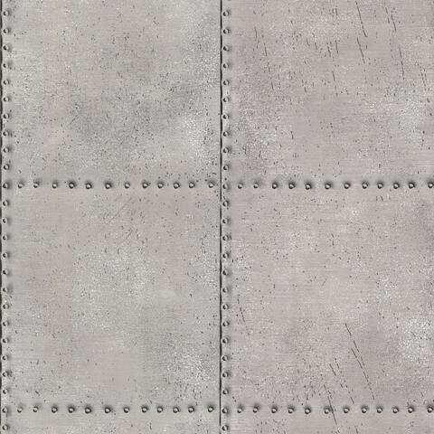 Texture Silver Great Scott Wallpaper - 20.5in x 396in x 0.025in