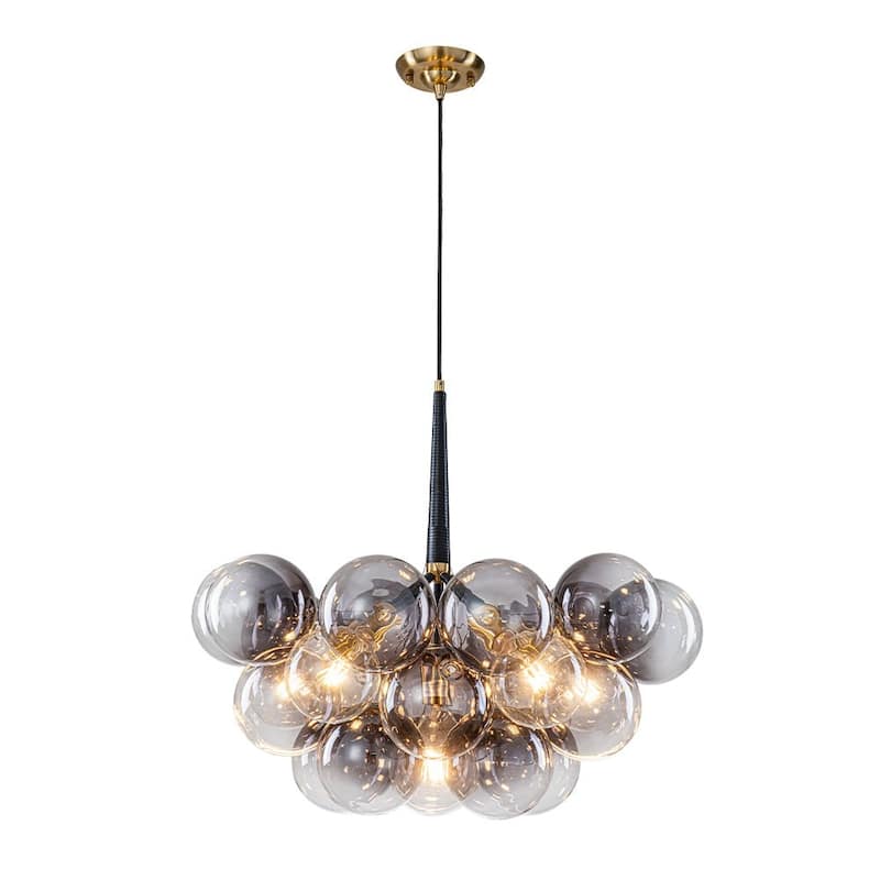 6-Light Bold Modern Gradient Glass Cluster Bubble Chandelier - 24.8 in