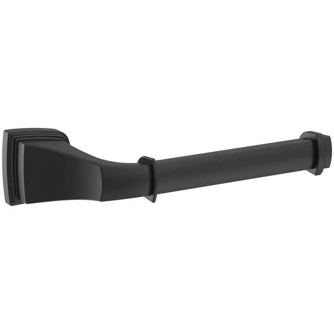 Amerock Revitalize Wall Mounted Euro Toilet Paper Holder - Matte Black