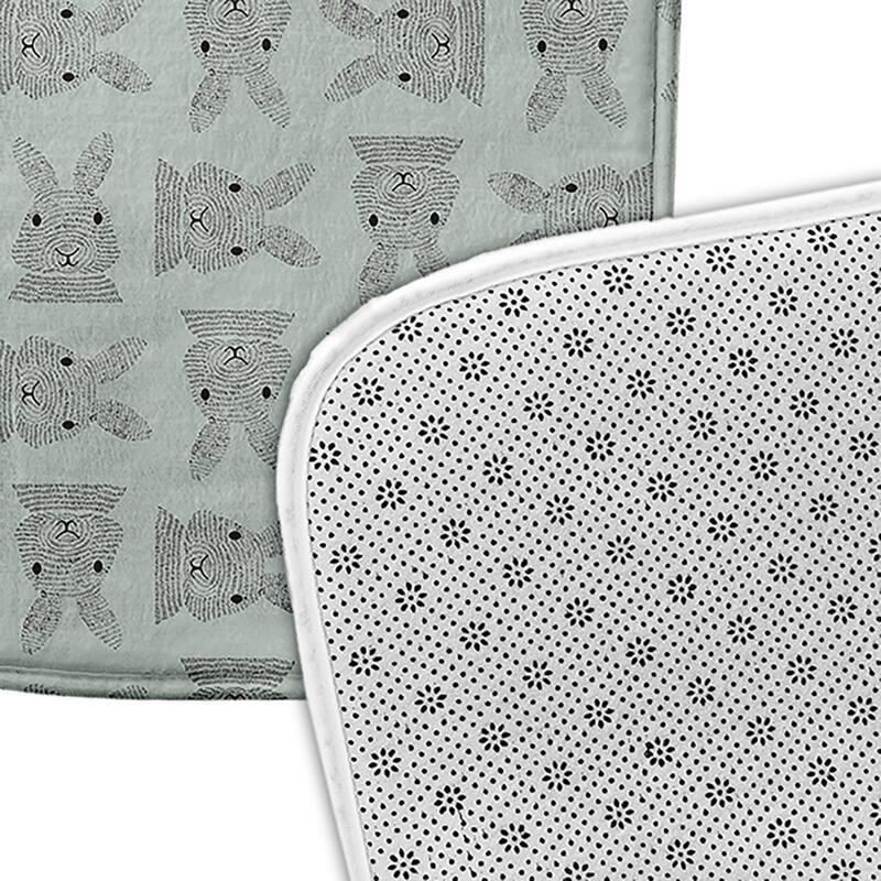Criss Cross Bunnies Bathmat