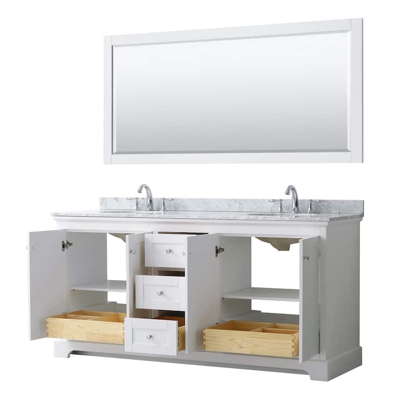Wyndham Collection Avery 72" Free Standing Double Basin Vanity Set