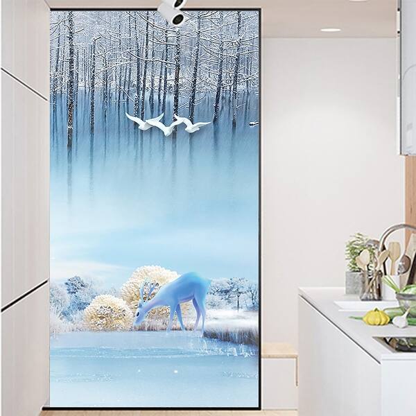 Shop Chezmax Decorative Privacy Window Film No Glue Frosted Glass